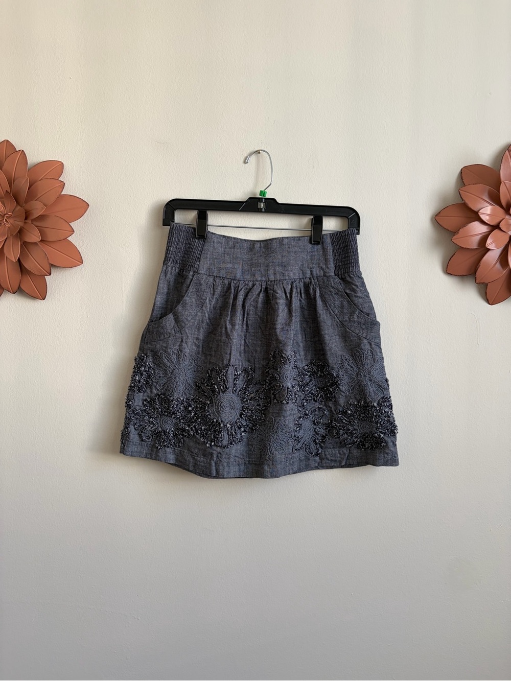 Charlotte Russe Embroidered Mini Skirt